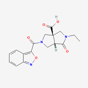 (3aR,6aS)-2-(2,1-benzoxazole-3-carbonyl)-5-ethyl-6-oxo-1,3,4,6a-tetrahydropyrrolo[3,4-c]pyrrole-3a-carboxylic acid