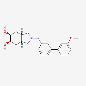 molecular formula C22H27NO3 B5325139 (3aR*,5R*,6S*,7aS*)-2-[(3'-methoxy-3-biphenylyl)methyl]octahydro-1H-isoindole-5,6-diol 