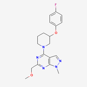 4-[3-(4-fluorophenoxy)-1-piperidinyl]-6-(methoxymethyl)-1-methyl-1H-pyrazolo[3,4-d]pyrimidine