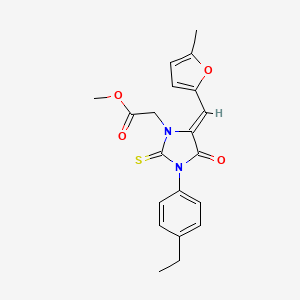 methyl {3-(4-ethylphenyl)-5-[(5-methyl-2-furyl)methylene]-4-oxo-2-thioxo-1-imidazolidinyl}acetate