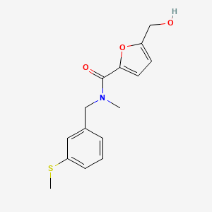 molecular formula C15H17NO3S B5325171 5-(hydroxymethyl)-N-methyl-N-[3-(methylthio)benzyl]-2-furamide 