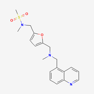 molecular formula C19H23N3O3S B5325185 N-methyl-N-[(5-{[methyl(5-quinolinylmethyl)amino]methyl}-2-furyl)methyl]methanesulfonamide 