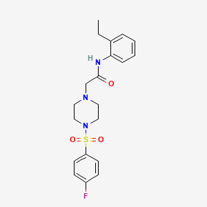 molecular formula C20H24FN3O3S B5325193 N-(2-ethylphenyl)-2-{4-[(4-fluorophenyl)sulfonyl]-1-piperazinyl}acetamide 