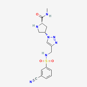 (4S)-4-[4-({[(3-cyanophenyl)sulfonyl]amino}methyl)-1H-1,2,3-triazol-1-yl]-N-methyl-L-prolinamide