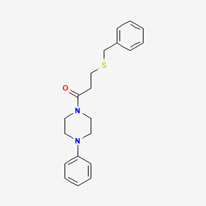 molecular formula C20H24N2OS B5325219 1-[3-(benzylthio)propanoyl]-4-phenylpiperazine 