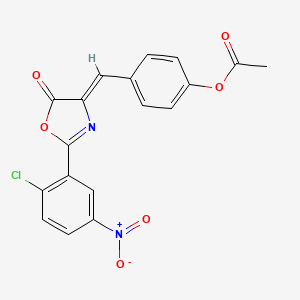 4-{[2-(2-chloro-5-nitrophenyl)-5-oxo-1,3-oxazol-4(5H)-ylidene]methyl}phenyl acetate