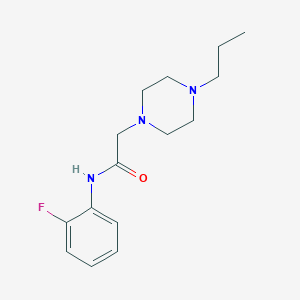 molecular formula C15H22FN3O B5325265 N-(2-fluorophenyl)-2-(4-propyl-1-piperazinyl)acetamide 