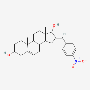 molecular formula C26H33NO4 B5325290 16-(4-nitrobenzylidene)androst-5-ene-3,17-diol 