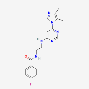 N-(2-{[6-(4,5-dimethyl-1H-imidazol-1-yl)-4-pyrimidinyl]amino}ethyl)-4-fluorobenzamide