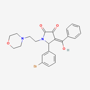 molecular formula C23H23BrN2O4 B5325304 4-benzoyl-5-(3-bromophenyl)-3-hydroxy-1-[2-(4-morpholinyl)ethyl]-1,5-dihydro-2H-pyrrol-2-one 