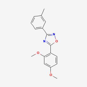 molecular formula C17H16N2O3 B5325307 5-(2,4-dimethoxyphenyl)-3-(3-methylphenyl)-1,2,4-oxadiazole 