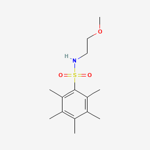 molecular formula C14H23NO3S B5325311 N-(2-methoxyethyl)-2,3,4,5,6-pentamethylbenzenesulfonamide 