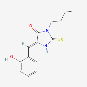 3-butyl-5-(2-hydroxybenzylidene)-2-mercapto-3,5-dihydro-4H-imidazol-4-one