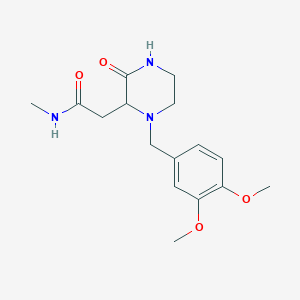 2-[1-(3,4-dimethoxybenzyl)-3-oxo-2-piperazinyl]-N-methylacetamide