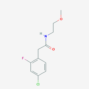 molecular formula C11H13ClFNO2 B5325350 2-(4-chloro-2-fluorophenyl)-N-(2-methoxyethyl)acetamide 