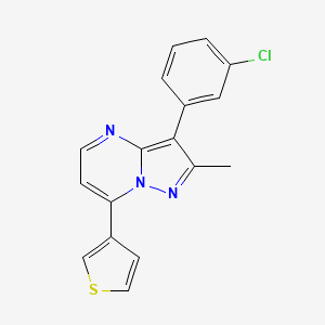 3-(3-chlorophenyl)-2-methyl-7-(3-thienyl)pyrazolo[1,5-a]pyrimidine