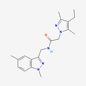 N-[(1,5-dimethyl-1H-indazol-3-yl)methyl]-2-(4-ethyl-3,5-dimethyl-1H-pyrazol-1-yl)acetamide