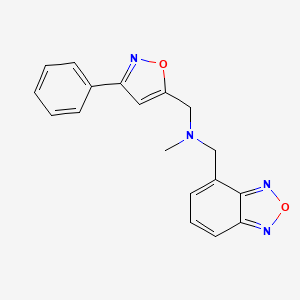 molecular formula C18H16N4O2 B5325381 (2,1,3-benzoxadiazol-4-ylmethyl)methyl[(3-phenyl-5-isoxazolyl)methyl]amine 