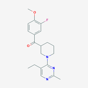 molecular formula C20H24FN3O2 B5325385 [1-(5-ethyl-2-methylpyrimidin-4-yl)piperidin-3-yl](3-fluoro-4-methoxyphenyl)methanone 