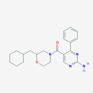 5-{[2-(cyclohexylmethyl)-4-morpholinyl]carbonyl}-4-phenyl-2-pyrimidinamine