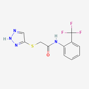 molecular formula C11H9F3N4OS B5325394 2-(1H-1,2,3-triazol-5-ylthio)-N-[2-(trifluoromethyl)phenyl]acetamide 