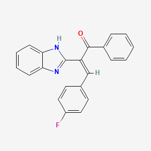 2-(1H-benzimidazol-2-yl)-3-(4-fluorophenyl)-1-phenyl-2-propen-1-one