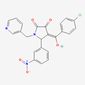 4-(4-chlorobenzoyl)-3-hydroxy-5-(3-nitrophenyl)-1-(3-pyridinylmethyl)-1,5-dihydro-2H-pyrrol-2-one