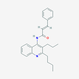 N-(2-butyl-3-propyl-4-quinolinyl)-3-phenylacrylamide