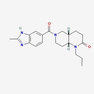 molecular formula C20H26N4O2 B5325448 (4aS*,8aR*)-6-[(2-methyl-1H-benzimidazol-5-yl)carbonyl]-1-propyloctahydro-1,6-naphthyridin-2(1H)-one 