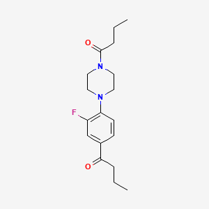 1-[4-(4-butyryl-1-piperazinyl)-3-fluorophenyl]-1-butanone