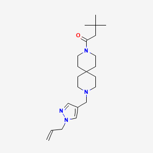 3-[(1-allyl-1H-pyrazol-4-yl)methyl]-9-(3,3-dimethylbutanoyl)-3,9-diazaspiro[5.5]undecane