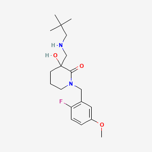 3-{[(2,2-dimethylpropyl)amino]methyl}-1-(2-fluoro-5-methoxybenzyl)-3-hydroxypiperidin-2-one