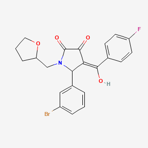 5-(3-bromophenyl)-4-(4-fluorobenzoyl)-3-hydroxy-1-(tetrahydro-2-furanylmethyl)-1,5-dihydro-2H-pyrrol-2-one