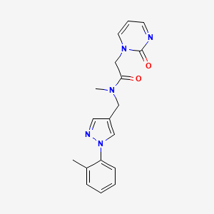 N-methyl-N-{[1-(2-methylphenyl)-1H-pyrazol-4-yl]methyl}-2-(2-oxopyrimidin-1(2H)-yl)acetamide