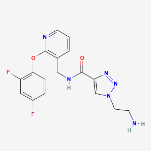 1-(2-aminoethyl)-N-{[2-(2,4-difluorophenoxy)pyridin-3-yl]methyl}-1H-1,2,3-triazole-4-carboxamide