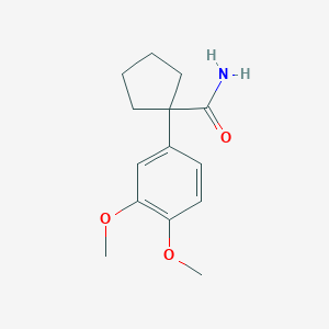 molecular formula C14H19NO3 B5325515 1-(3,4-dimethoxyphenyl)cyclopentanecarboxamide 