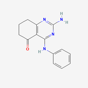 molecular formula C14H14N4O B5325532 2-amino-4-anilino-7,8-dihydroquinazolin-5(6H)-one 