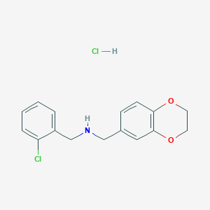 molecular formula C16H17Cl2NO2 B5325537 (2-chlorobenzyl)(2,3-dihydro-1,4-benzodioxin-6-ylmethyl)amine hydrochloride 