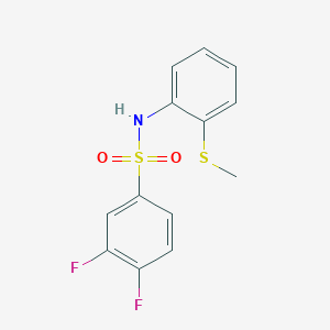 molecular formula C13H11F2NO2S2 B5325544 3,4-difluoro-N-[2-(methylthio)phenyl]benzenesulfonamide 