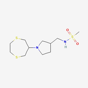 N-{[1-(1,4-dithiepan-6-yl)pyrrolidin-3-yl]methyl}methanesulfonamide