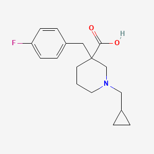 molecular formula C17H22FNO2 B5325560 1-(cyclopropylmethyl)-3-(4-fluorobenzyl)piperidine-3-carboxylic acid 