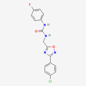 N-{[3-(4-chlorophenyl)-1,2,4-oxadiazol-5-yl]methyl}-N'-(4-fluorophenyl)urea