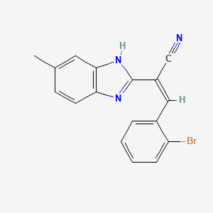 3-(2-bromophenyl)-2-(5-methyl-1H-benzimidazol-2-yl)acrylonitrile