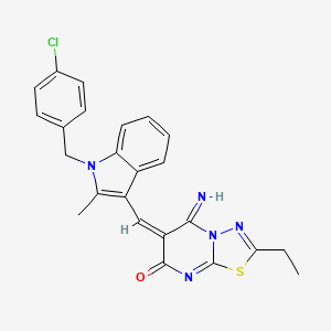 6-{[1-(4-chlorobenzyl)-2-methyl-1H-indol-3-yl]methylene}-2-ethyl-5-imino-5,6-dihydro-7H-[1,3,4]thiadiazolo[3,2-a]pyrimidin-7-one