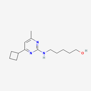 molecular formula C14H23N3O B5325716 5-[(4-cyclobutyl-6-methylpyrimidin-2-yl)amino]pentan-1-ol 