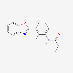 molecular formula C18H18N2O2 B5325717 N-[3-(1,3-benzoxazol-2-yl)-2-methylphenyl]-2-methylpropanamide 