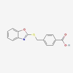 molecular formula C15H11NO3S B5325730 4-[(1,3-benzoxazol-2-ylthio)methyl]benzoic acid 