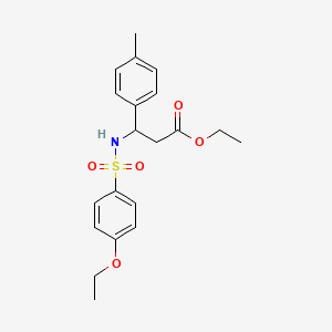 ethyl 3-{[(4-ethoxyphenyl)sulfonyl]amino}-3-(4-methylphenyl)propanoate