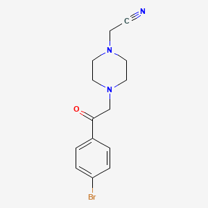 {4-[2-(4-bromophenyl)-2-oxoethyl]-1-piperazinyl}acetonitrile