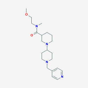 molecular formula C21H34N4O2 B5325797 N-(2-methoxyethyl)-N-methyl-1'-(pyridin-4-ylmethyl)-1,4'-bipiperidine-3-carboxamide 